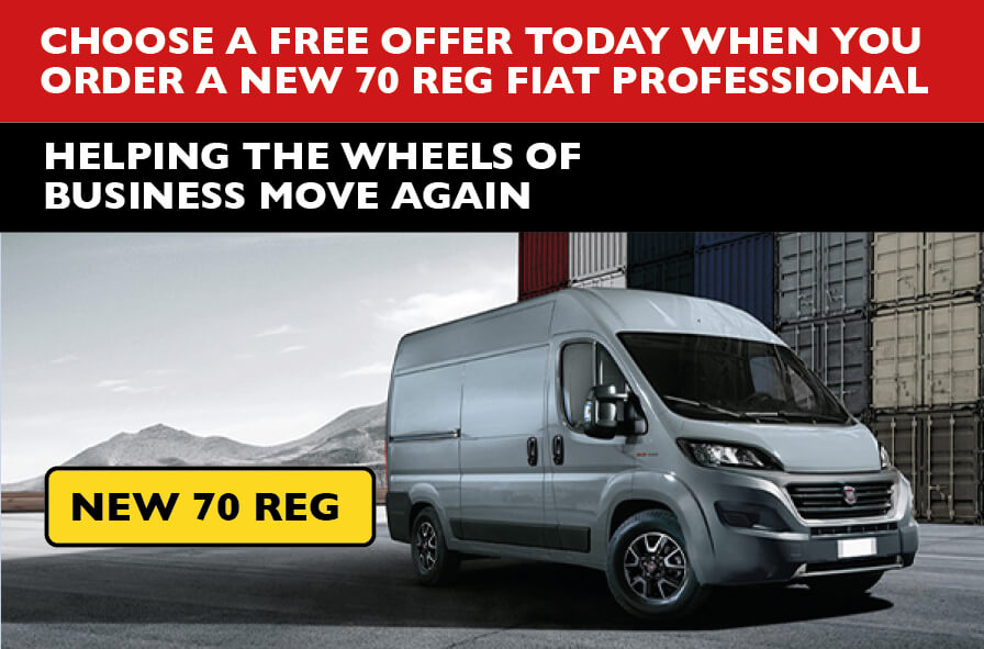 Free gift giveaway when you order a NEW 70 REG Fiat Professional in September