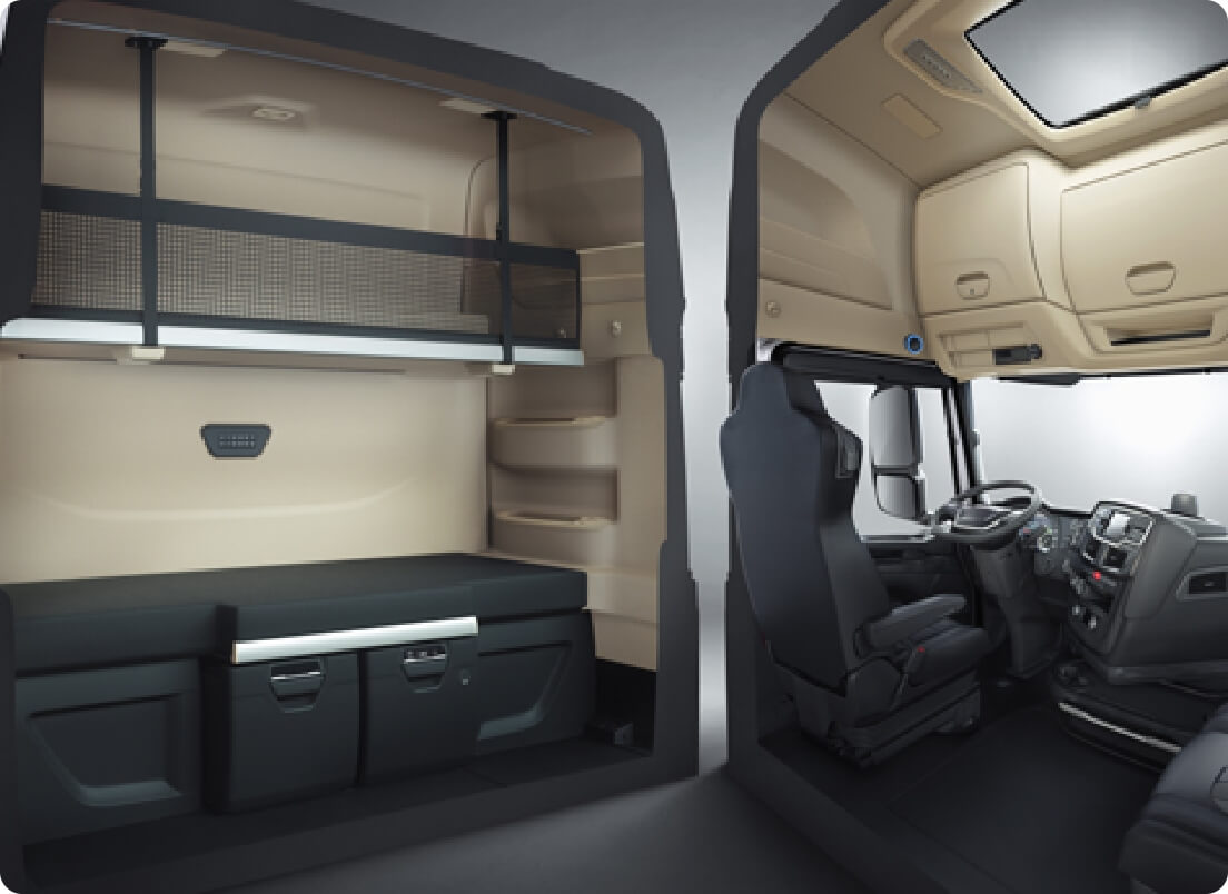 cabin of the IVECO S-Way Natural Gas