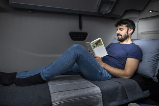 driver sat in the cabin of the IVECO S-Way