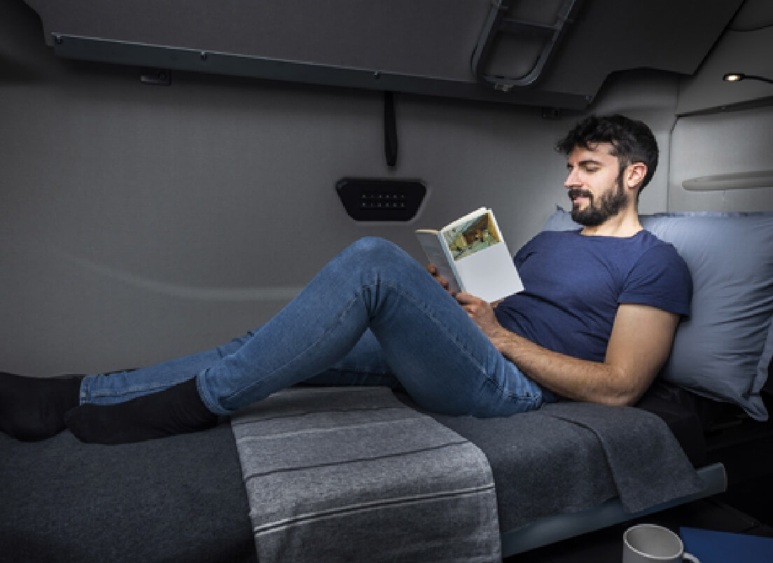 driver sat in the cabin of the IVECO S-Way