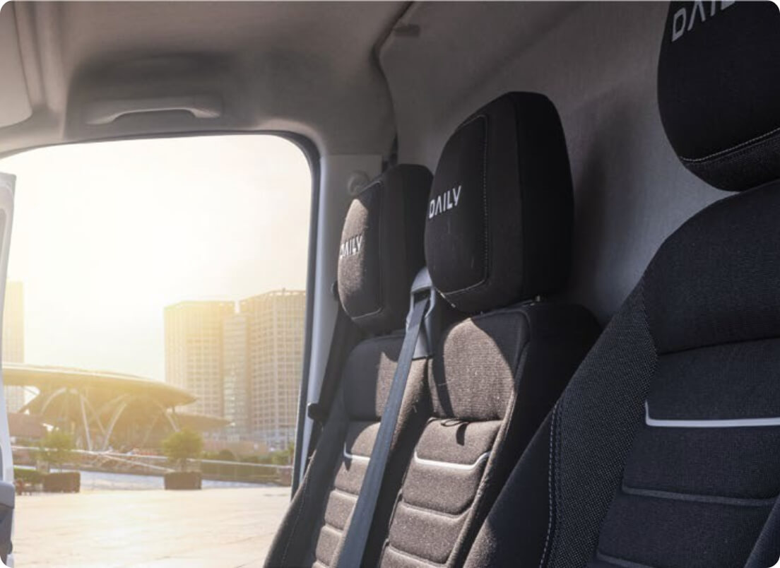 Interior of the IVECO Daily chassis cab
