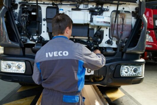 IVECO in the engine bay of truck